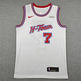 Houston Rockets #7 Kevin Durant 26 Rockets 7 White City Edition Style 2