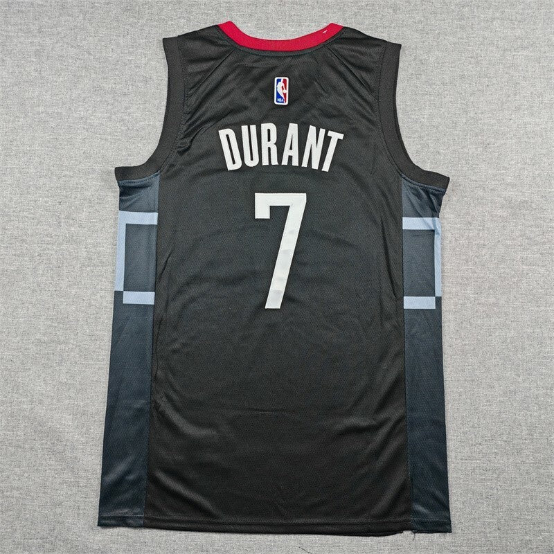 Houston Rockets #7 Kevin Durant Rockets 7 Black Style 1