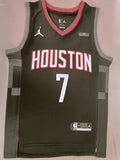 Houston Rockets #7 Kevin Durant Rockets 7 Black Style 4