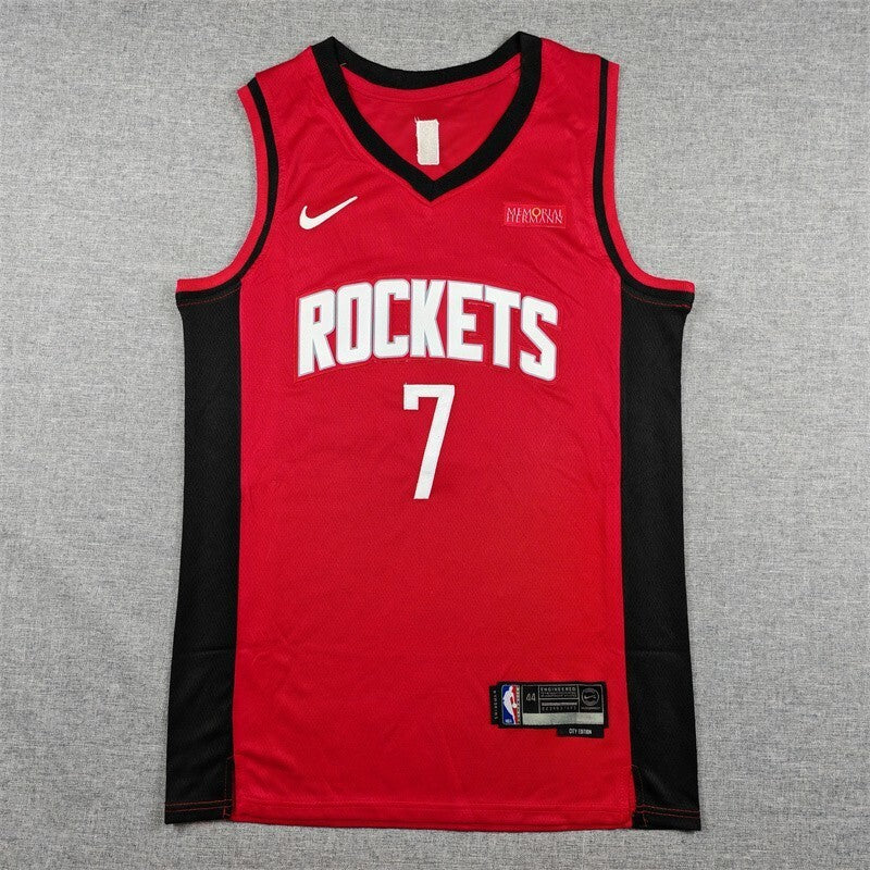 Houston Rockets #7 Kevin Durant Rockets 7 Red Style 3