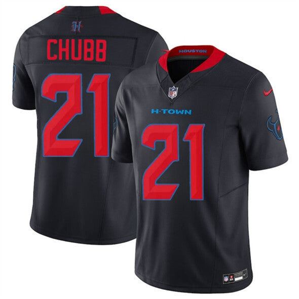 Houston Texans #21 Nick Chubb Navy 2nd Alternate 2025 F.U.S.E