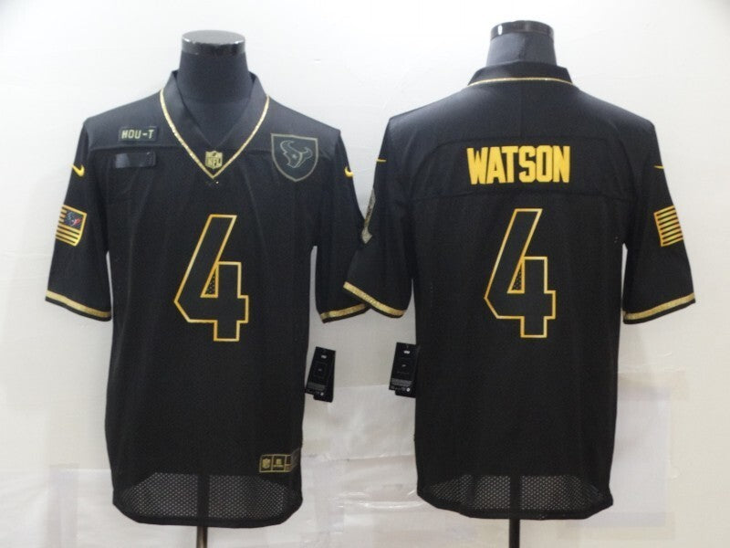 Houston Texans #4 Deshaun Watson 20 Salute Retro Gold 835 Style 2