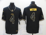 Houston Texans #4 Deshaun Watson Black Retro Gold 441