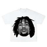 Hunxho Inspired Vintage Graphic T-shirt Heavy Cotton Tee Basketball 90 s Styled Shirt Hiphop Vibes Y2K Aesthetic Throwback Classic Big Face Celebrity Tee