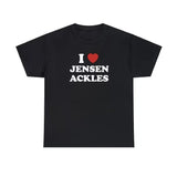 I Love Jensen Unisex Tee, Supernatural, Dean Winchester T shirt Menswear Top