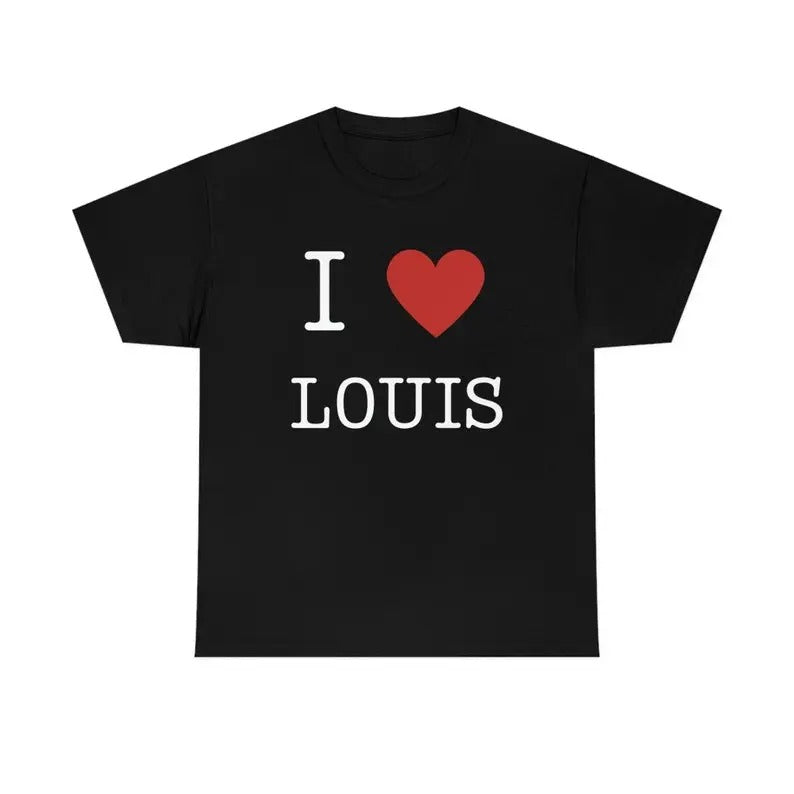 I Love Louis Tee, , Gift For Him, Gift For Her, I love T-Shirt, I heart shirt, Louis Tomlison, one direction, louis shirt, louis merch