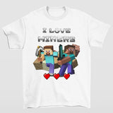 I Love Miners Shirt Perfect for Gamers and Casual Wear Enthusiasts