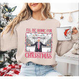 I'll Be Home For Christmas Shirt Christmas Donald Trump Shirt Family Christmas Shirt Christmas Republican Shirt Christmas Party Shirt Crewneck Womenswear