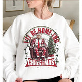 I'll Be Home for Christmas Shirt, Humorous Trump Christmas Shirt, Santa President Sweatshirt, Very Merry Christmas Gift Shirt.