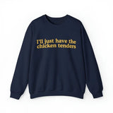 I'll Just Have The Chicken Tenders Shirt, Chicken Nugget Lover, Funny Shirt Collar Cotton Casual Classic Fabric Jersey Menswear Sweatshirt Garment Knit Hoodie