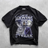 I lost my mewing streak meme shirt, ironic wolf meme tshirt, mewing meme tee, funny wolf meme shirt, sigma wolf meme t-shirt, alpha wolf tee