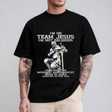 I'm On Team Jesus T-Shirt Casual Style Crew Neck Short Sleeve T-Shirt Tops Trendy for Unisex, Perfect Gift