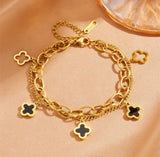 Luck Intention Clover Bracelet - Love. Luck. Hope & Faith