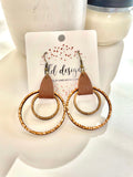 Brown Cheetah Hoops