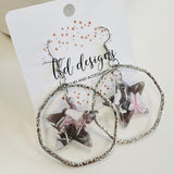 Acrylic Star Hoops