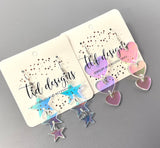 Iridescent Acrylic Stars and hearts