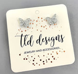 Silver acrylic butterflies