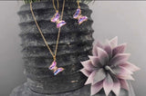 Purple AB Stone Butterfly