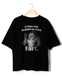 If they talk behind yo back fart sitting wolf literally me funny meme Emo Sigma silly animal mental health month Mentally Shirt