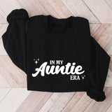 In My Auntie Era Sweatshirt, Trendy Aunt Hoodie, Funny Aunt Birthday Gift Sweatshirt, New Auntie To Be Sweater, Baby Announcement for Aunt Long Sleeve.