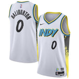 Indiana Pacers #0 Tyrese Haliburton Unisex 202425 Swingman Player Jersey - City Edition - White