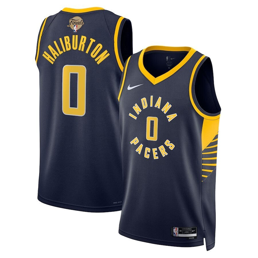 Indiana Pacers #0 Tyrese Haliburton Unisex 2025 NBA Finals Swingman Jersey - Icon Edition - Navy