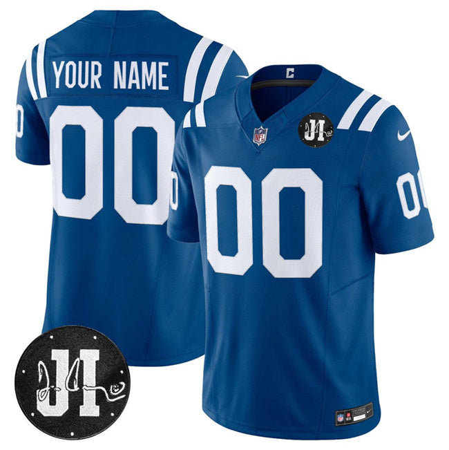 Indianapolis Colts Active Player Custom Blue 2025 F.U.S.E. Jim Irsay Patch Vapor