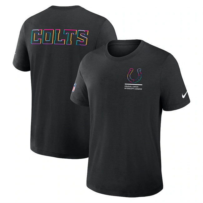 Indianapolis Colts Black 2025 Crucial Catch Tri-Blend Dri-FIT T-Shirt