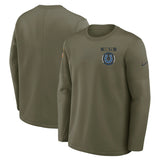 Indianapolis Colts Olive 2025 Salute to Service Sideline Coaches Therma-FIT Long