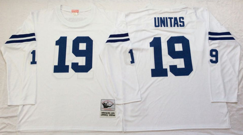 Indianapolis Colts #19 Johnny Unitas Throwback Style 1