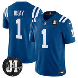 Indianapolis Colts #1 Jim Irsay Blue 2025 F.U.S.E. Jim Irsay Patch Vapor Limited