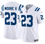 Indianapolis Colts #23 Kenny Moore II White 2025 F.U.S.E. With 4-Star C Patch