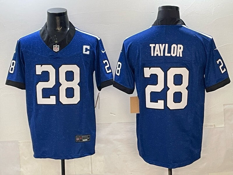 Indianapolis Colts #28 Jonathan Taylor Colts Retro V3 Style 1