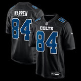 Indianapolis Colts #84 Tyler Warren Fashion Game Jersey - Black