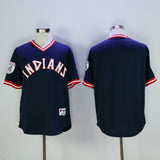 Indians Blank Blue Pullover 1976 Retro