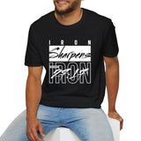 Iron Sharpens T-Shirt Pure Cotton Casual Style Crew Neck Short Sleeve T-Shirt Tops Trendy for Unisex