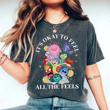 It's Okay To Feel All The Feels Shirt, Emotions Inside Out Characters Shirt,Joy Disgust Fear Sadness Anger Tee