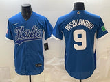 Italy Baseball #9 Vinnie Pasquantino Blue 2026 World Baseball Classic Home Stadium 26 World Cup