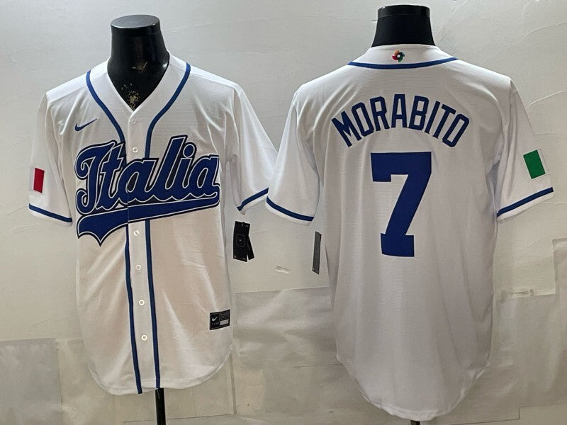 Italy baseball #7 Morabito white 2026 world baseball classic 26 World Cup