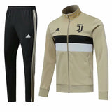 JUV BROWN2 WHITE LONG ZIP Training Suit