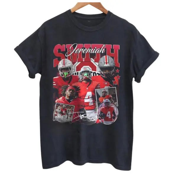 Jeremiah Smith Shirt, Sweatshirt , Football shirt, Classic 90s Funny Graphic Tee, Unisex, Vintage Bootleg, , Fan Gift  Top