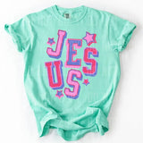 Jesus Varsity Lettering DTF Transfers - THIS IS NOT A SHIRT