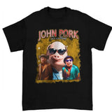 John Pork Is Calling T Shirt Funny Meme Design for Humor and Pig Lovers