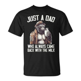 Just A Dad Who Always Came Back Bigfoot Gorilla Fathers Day Men's T-shirt, Full-Color Casual Menswear Top, Perfect Gift, For Men, For Women