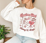 Just A Girl Who Loves X-Rays Sweatshirt, Skeleton Rad Tech Valentines Sweater Best Price