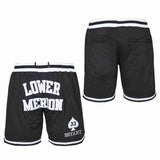 KOBE BRYANT 33# LOWER MERION FRONT LOGO BLACK BASKETBALL SHORTS