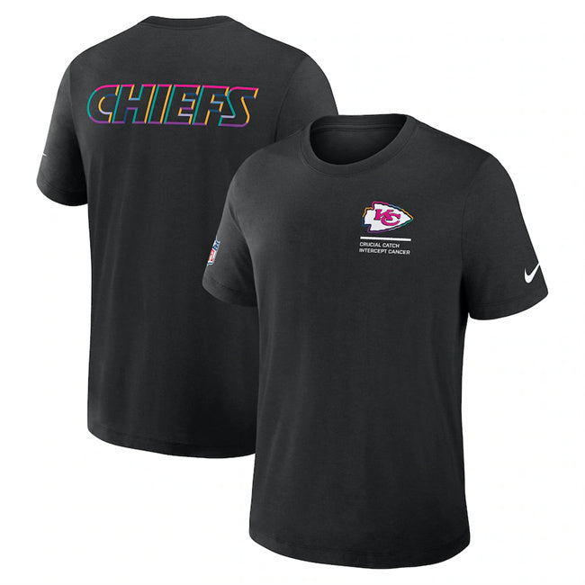Kansas City Chiefs Black 2025 Crucial Catch Tri-Blend Dri-FIT T-Shirt