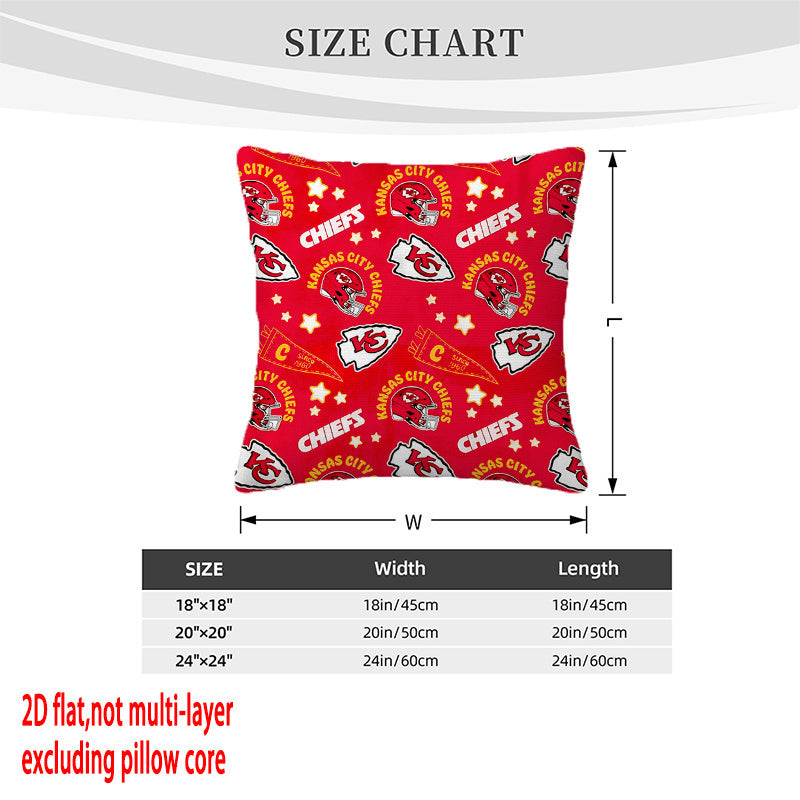 Kansas City Chiefs Pillow Case Chiefs Pillow Cover ( Without Pillow Insert ) Style 108