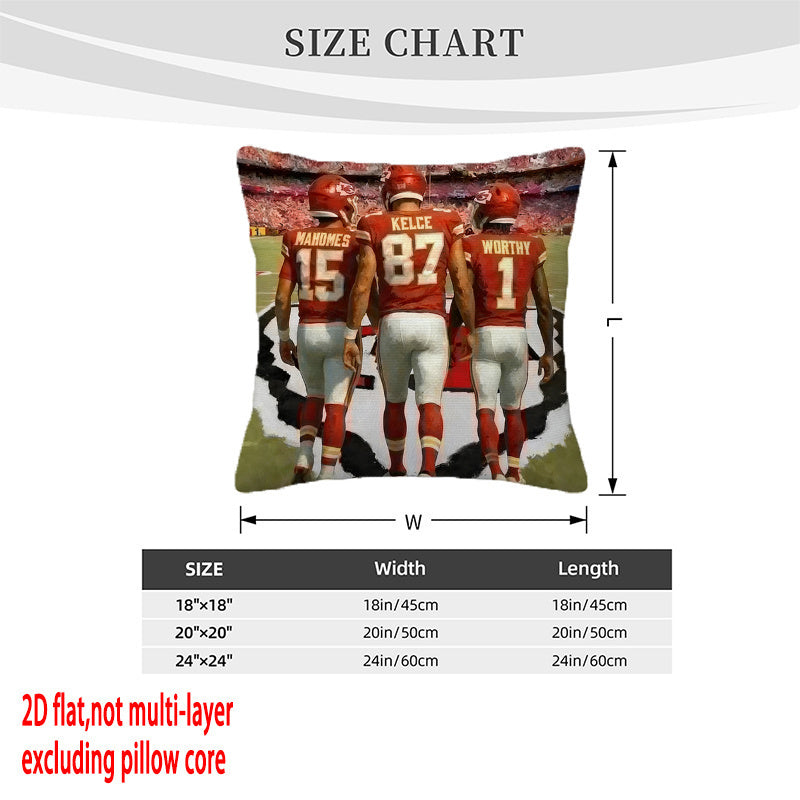 Kansas City Chiefs Pillow Case Chiefs Pillow Cover ( Without Pillow Insert ) Style 111