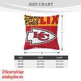 Kansas City Chiefs Pillow Case Chiefs Pillow Cover ( Without Pillow Insert ) Style 20